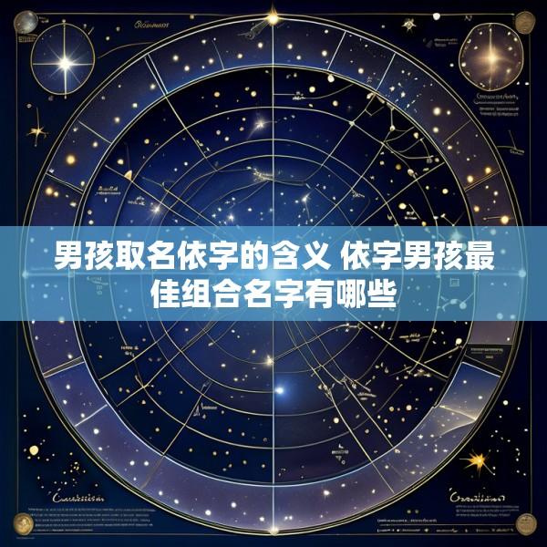 男孩取名依字的含义 依字男孩最佳组合名字有哪些