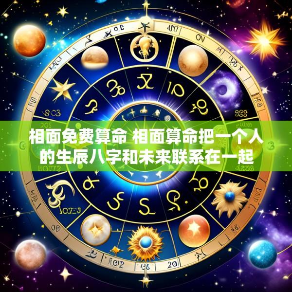 相面免费算命 相面算命把一个人的生辰八字和未来联系在一起