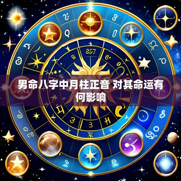 男命八字中月柱正音 对其命运有何影响