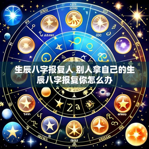 生辰八字报复人 别人拿自己的生辰八字报复你怎么办