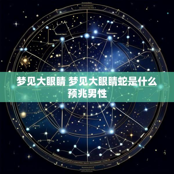 梦见大眼睛 梦见大眼睛蛇是什么预兆男性