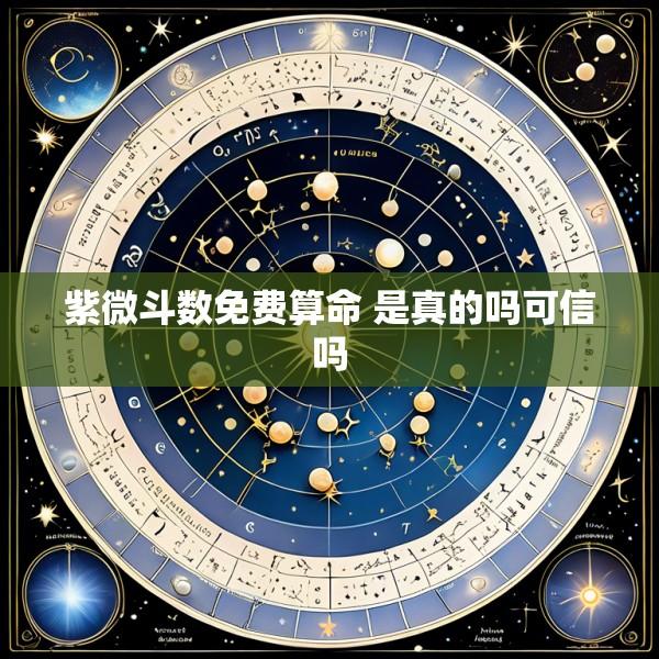 紫微斗数免费算命 是真的吗可信吗