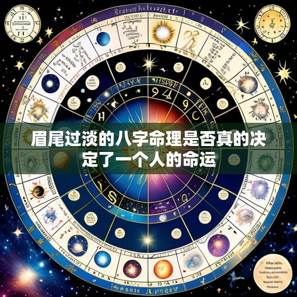 眉尾过淡的八字命理是否真的决定了一个人的命运