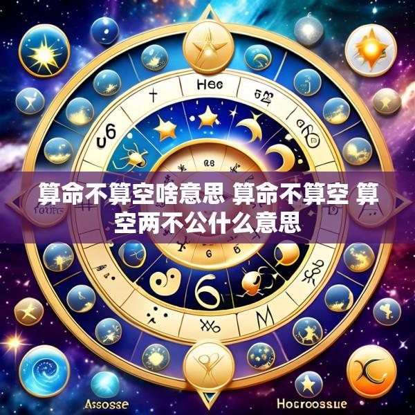 算命不算空啥意思 算命不算空 算空两不公什么意思