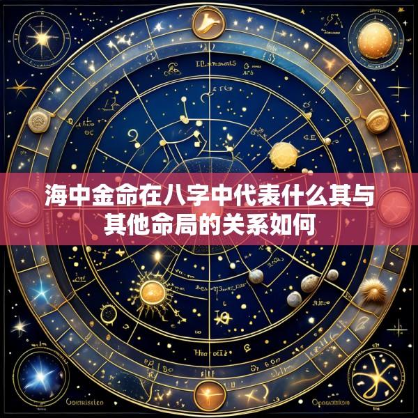 海中金命在八字中代表什么其与其他命局的关系如何