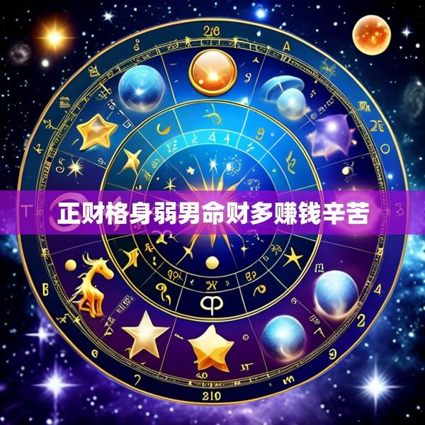 正财格身弱男命财多赚钱辛苦