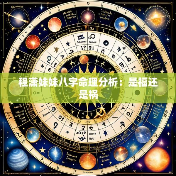 程潇妹妹八字命理分析:是福还是祸
