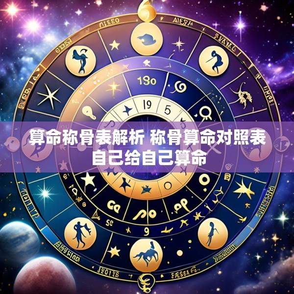 算命称骨表解析 称骨算命对照表 自己给自己算命