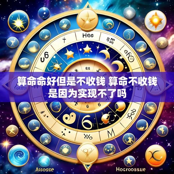 算命命好但是不收钱 算命不收钱是因为实现不了吗