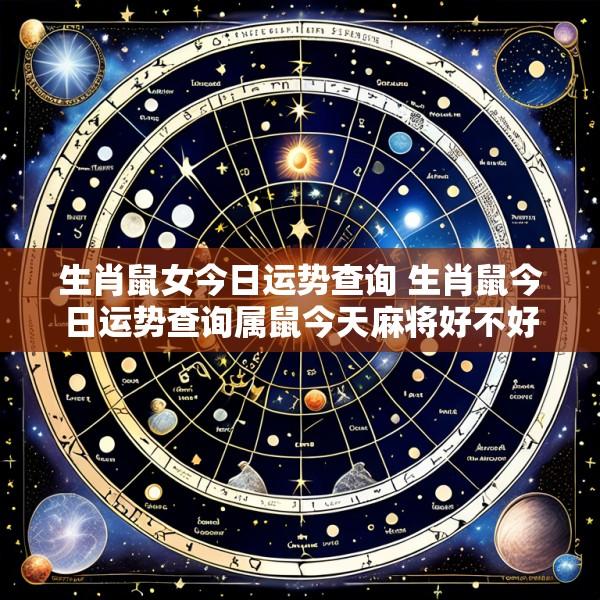 生肖鼠女今日运势查询 生肖鼠今日运势查询属鼠今天麻将好不好