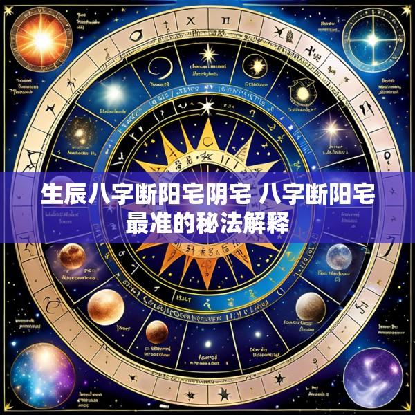 生辰八字断阳宅阴宅 八字断阳宅最准的秘法解释