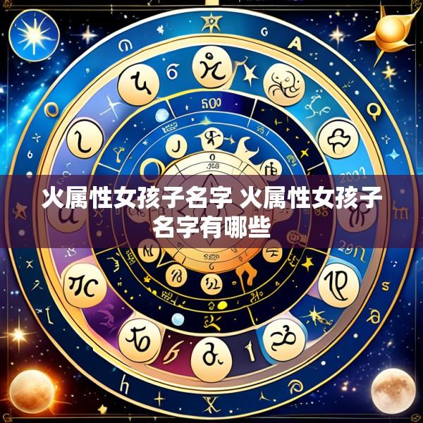 火属性女孩子名字 火属性女孩子名字有哪些