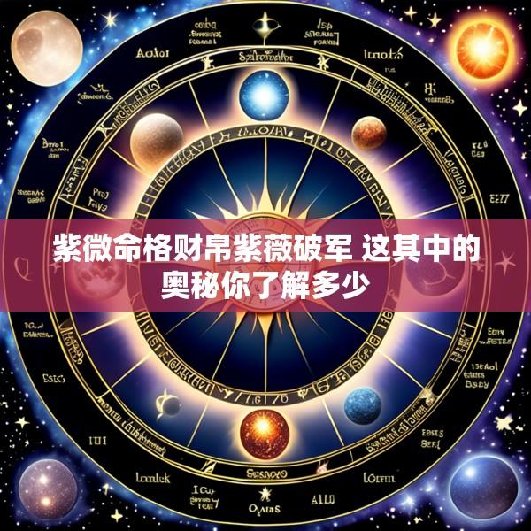 紫微命格财帛紫薇破军 这其中的奥秘你了解多少
