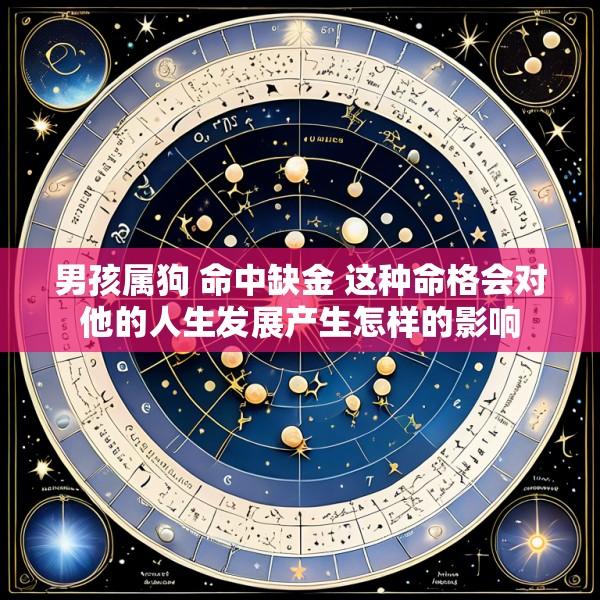 男孩属狗 命中缺金 这种命格会对他的人生发展产生怎样的影响