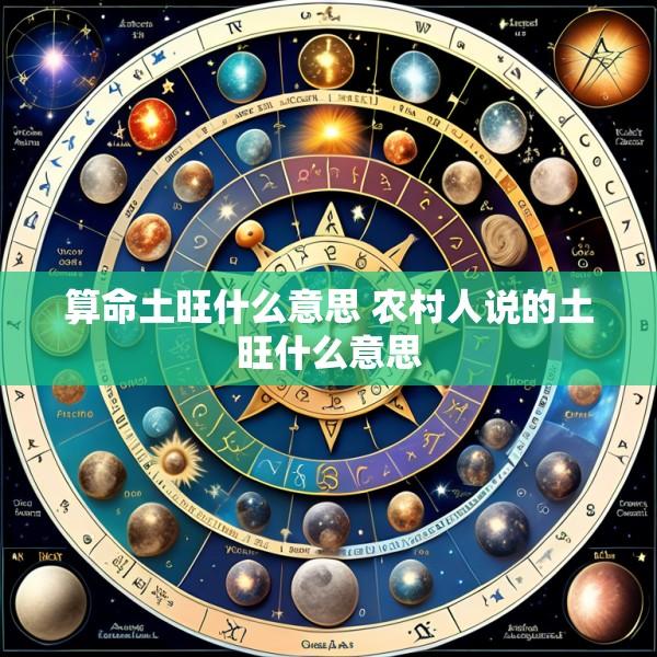 算命土旺什么意思 农村人说的土旺什么意思