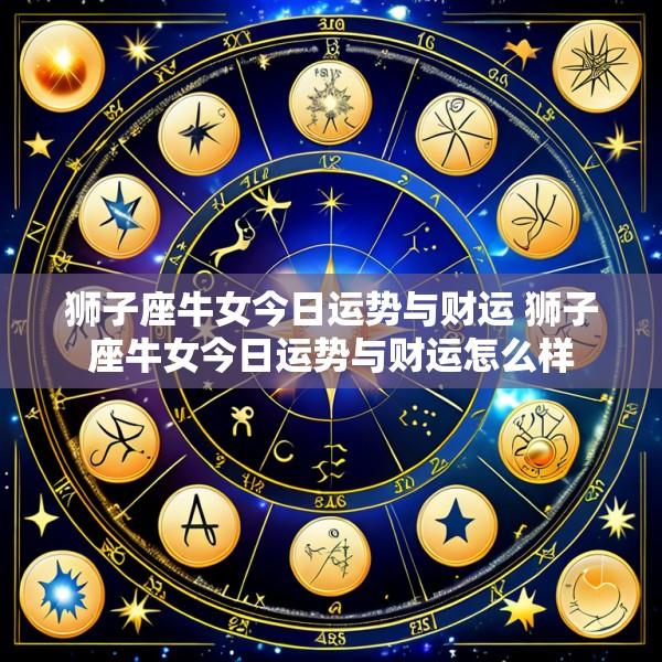狮子座牛女今日运势与财运 狮子座牛女今日运势与财运怎么样