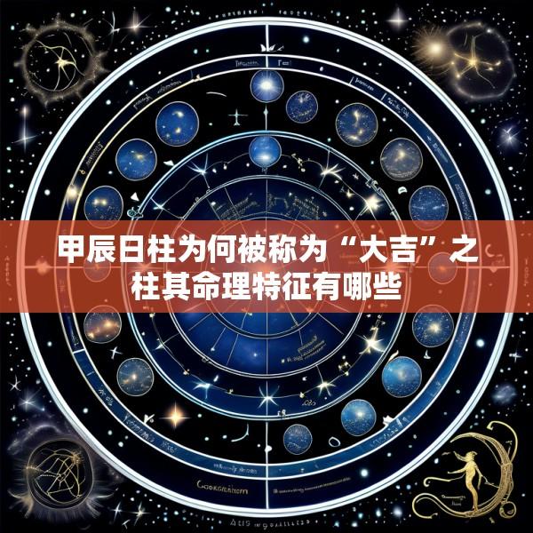 甲辰日柱为何被称为“大吉”之柱其命理特征有哪些