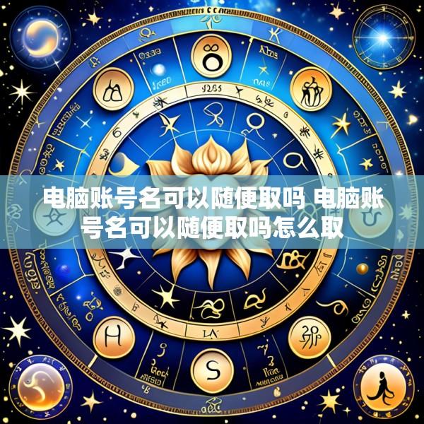 电脑账号名可以随便取吗 电脑账号名可以随便取吗怎么取