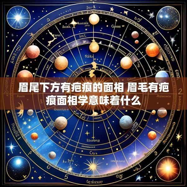 眉尾下方有疤痕的面相 眉毛有疤痕面相学意味着什么