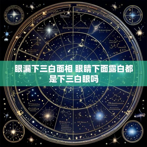 眼漏下三白面相 眼睛下面露白都是下三白眼吗