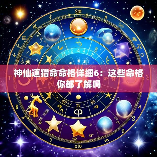 神仙道猎命命格详细6：这些命格你都了解吗