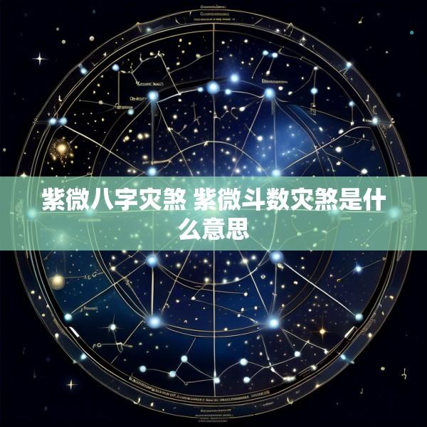 紫微八字灾煞 紫微斗数灾煞是什么意思