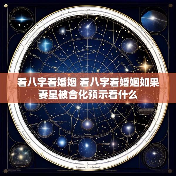 看八字看婚姻 看八字看婚姻如果妻星被合化预示着什么