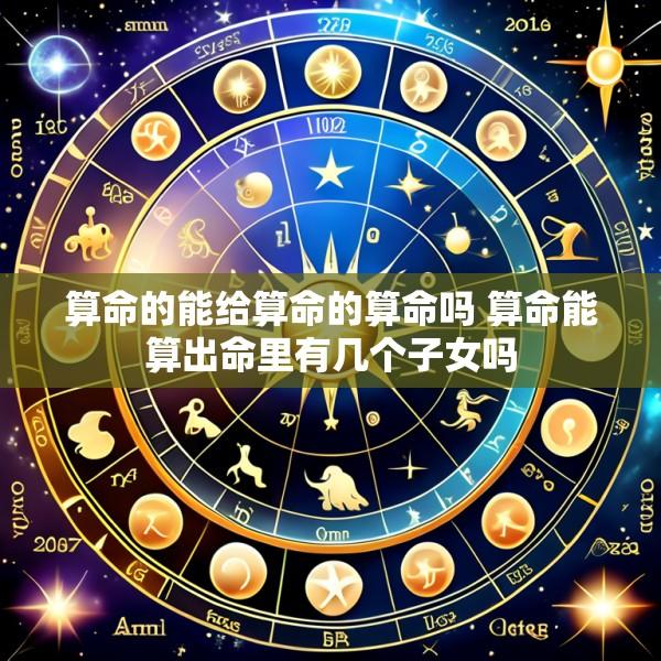 算命的能给算命的算命吗 算命能算出命里有几个子女吗