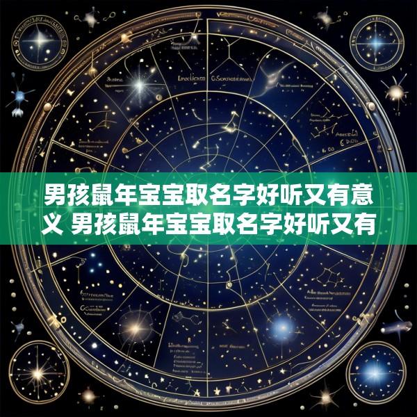 男孩鼠年宝宝取名字好听又有意义 男孩鼠年宝宝取名字好听又有意义的