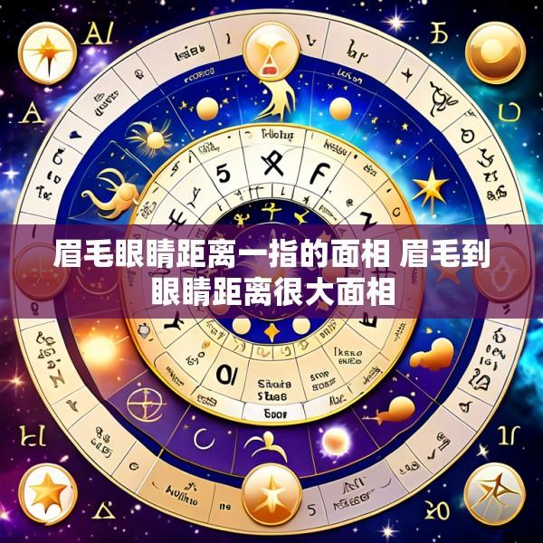 眉毛眼睛距离一指的面相 眉毛到眼睛距离很大面相