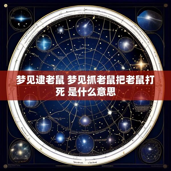 梦见逮老鼠 梦见抓老鼠把老鼠打死 是什么意思