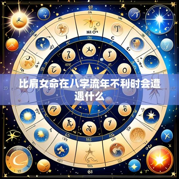 比肩女命在八字流年不利时会遭遇什么