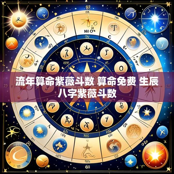 流年算命紫薇斗数 算命免费 生辰八字紫薇斗数