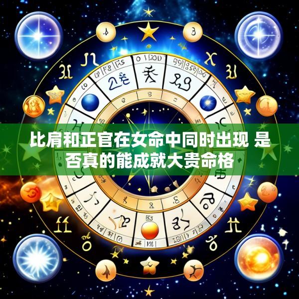 比肩和正官在女命中同时出现 是否真的能成就大贵命格