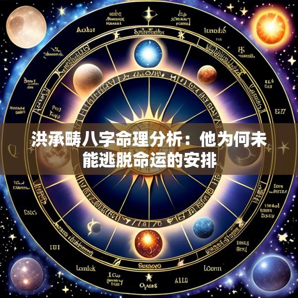 洪承畴八字命理分析：他为何未能逃脱命运的安排
