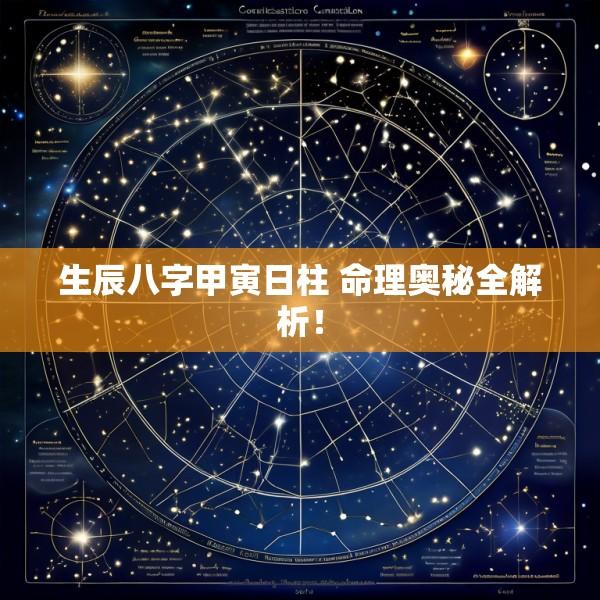 生辰八字甲寅日柱 命理奥秘全解析！