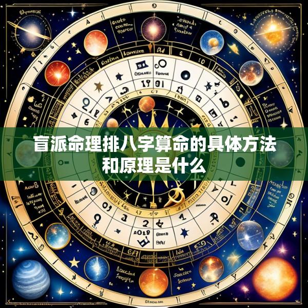 盲派命理排八字算命的具体方法和原理是什么
