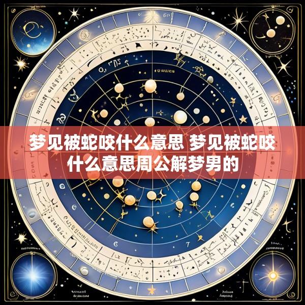 梦见被蛇咬什么意思 梦见被蛇咬什么意思周公解梦男的