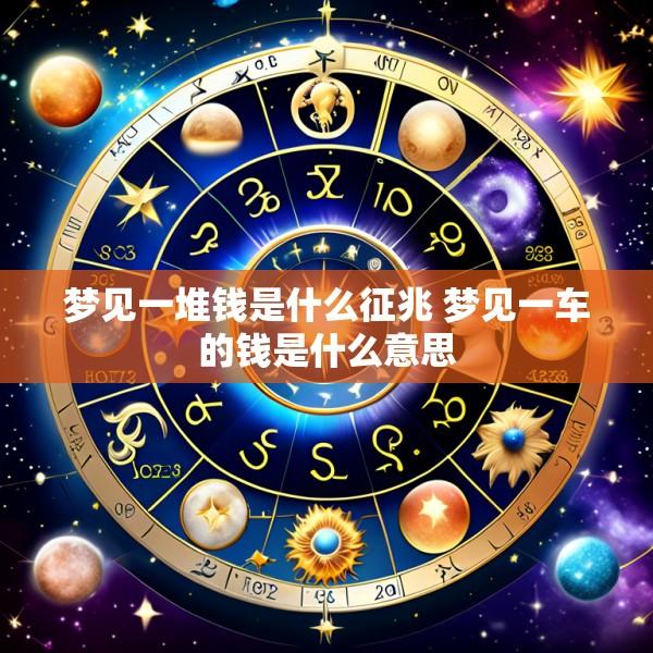 梦见一堆钱是什么征兆 梦见一车的钱是什么意思