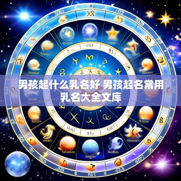 男孩起什么乳名好 男孩起名常用乳名大全文库