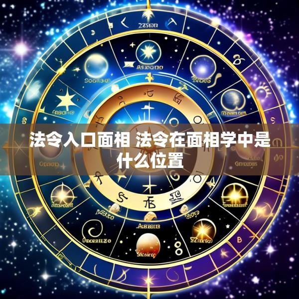 法令入口面相 法令在面相学中是什么位置