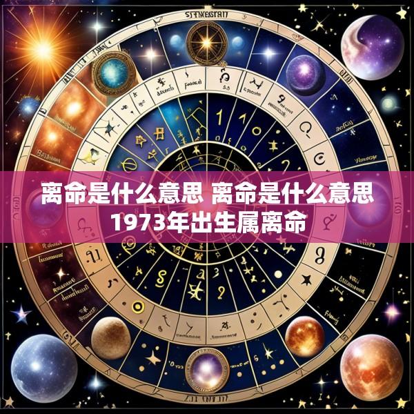 离命是什么意思 离命是什么意思1973年出生属离命