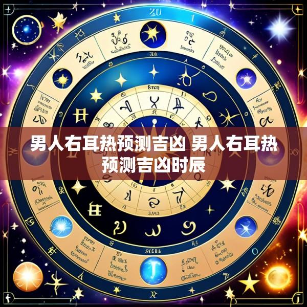 男人右耳热预测吉凶 男人右耳热预测吉凶时辰