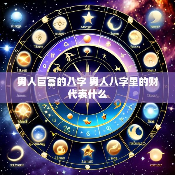 男人巨富的八字 男人八字里的财代表什么