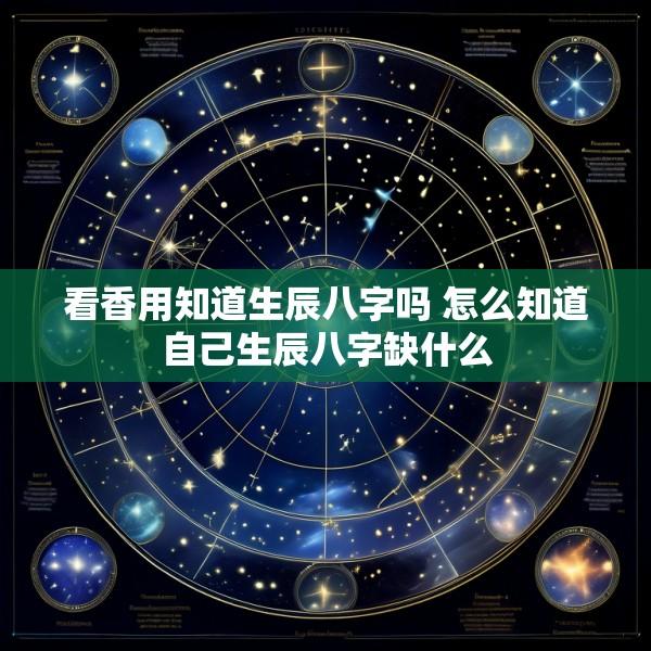 看香用知道生辰八字吗 怎么知道自己生辰八字缺什么