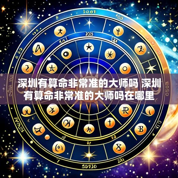 深圳有算命非常准的大师吗 深圳有算命非常准的大师吗在哪里