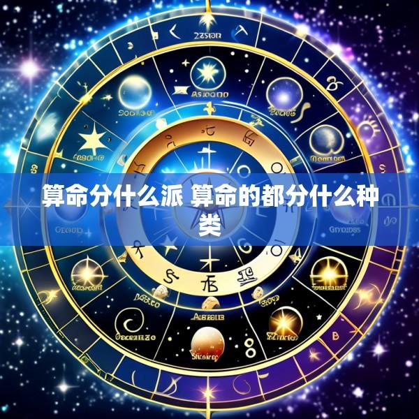 算命分什么派 算命的都分什么种类