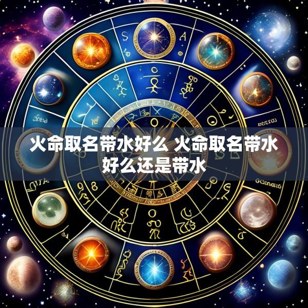 火命取名带水好么 火命取名带水好么还是带水
