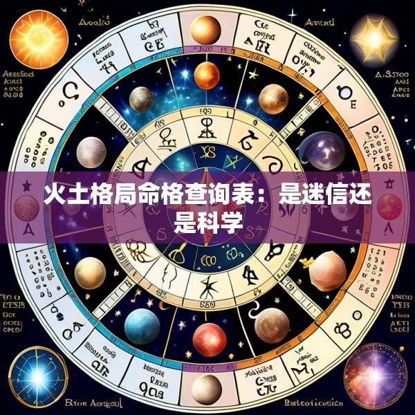 火土格局命格查询表：是迷信还是科学