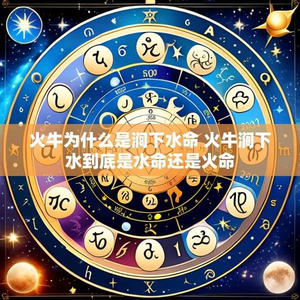 火牛为什么是涧下水命 火牛涧下水到底是水命还是火命